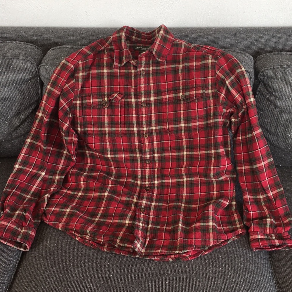 Button down plaid shirt